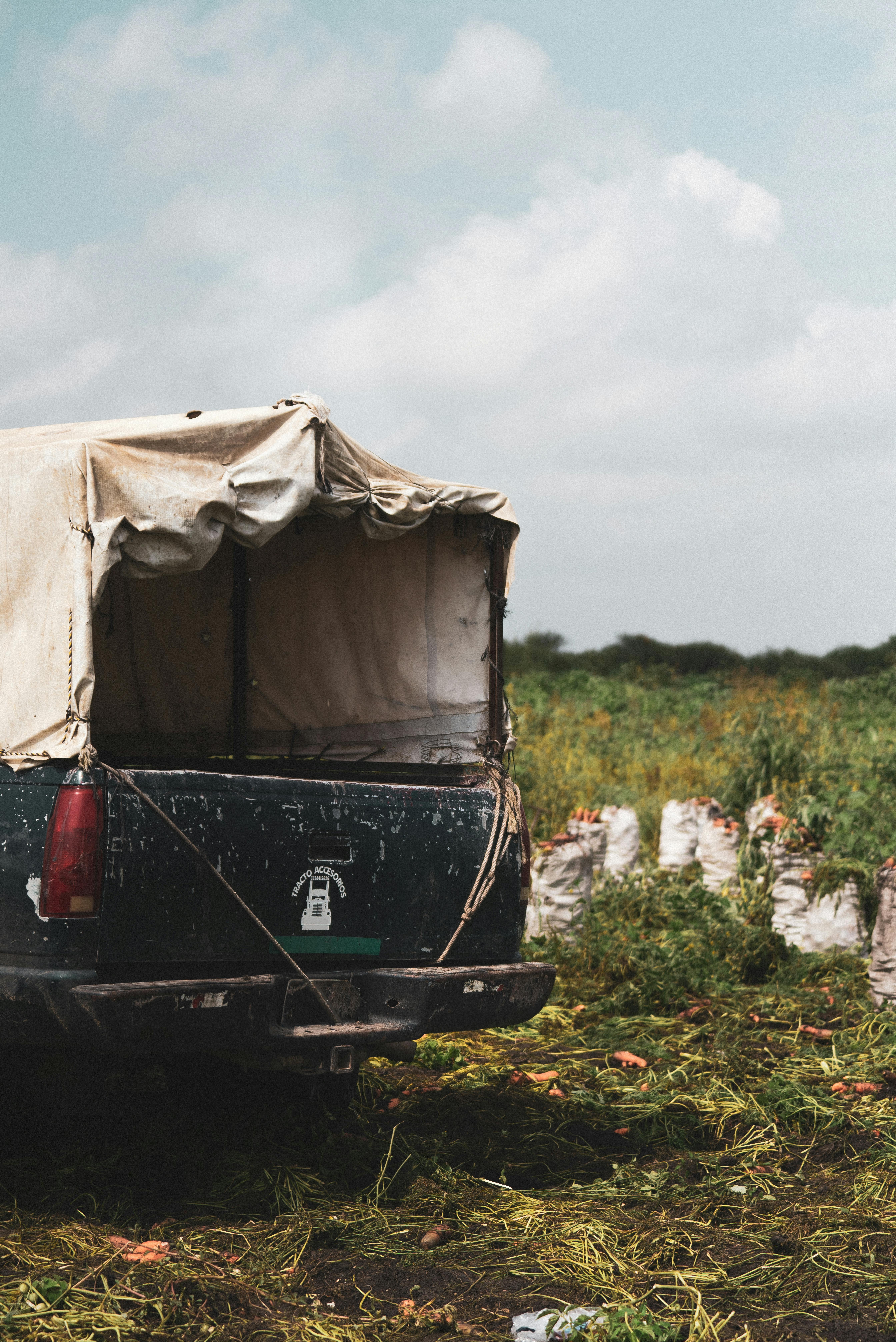 Delivery truck on route